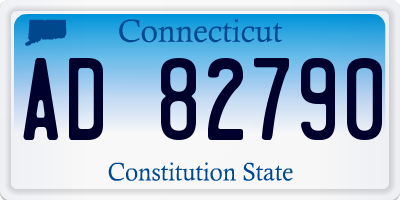 CT license plate AD82790