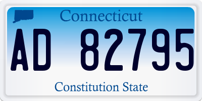 CT license plate AD82795
