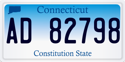 CT license plate AD82798