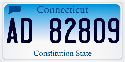 CT license plate AD82809