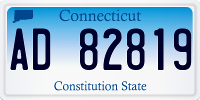 CT license plate AD82819