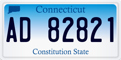CT license plate AD82821