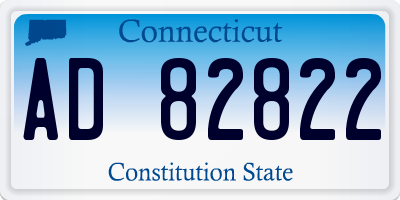 CT license plate AD82822