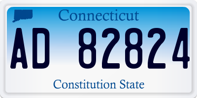 CT license plate AD82824