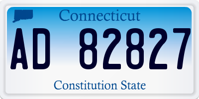 CT license plate AD82827