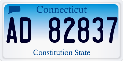 CT license plate AD82837