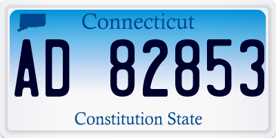 CT license plate AD82853