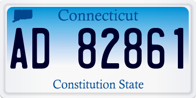 CT license plate AD82861
