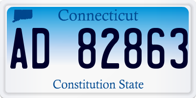 CT license plate AD82863