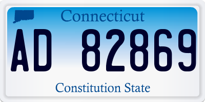CT license plate AD82869