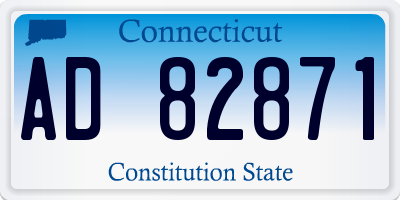CT license plate AD82871