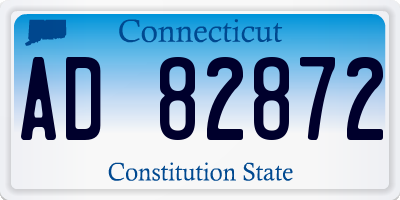 CT license plate AD82872
