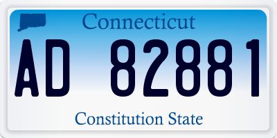 CT license plate AD82881