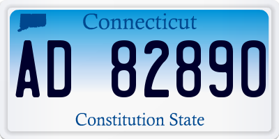 CT license plate AD82890