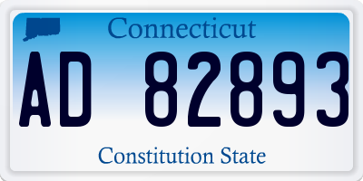 CT license plate AD82893