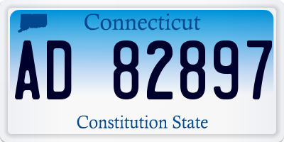 CT license plate AD82897