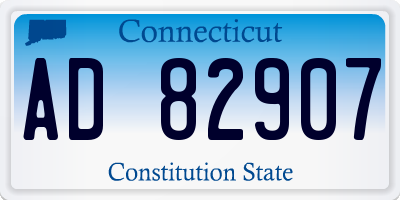 CT license plate AD82907