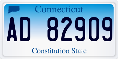 CT license plate AD82909