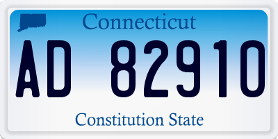 CT license plate AD82910