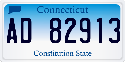 CT license plate AD82913