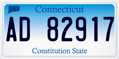 CT license plate AD82917