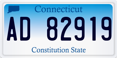 CT license plate AD82919