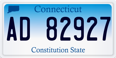 CT license plate AD82927
