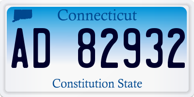 CT license plate AD82932