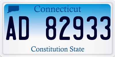 CT license plate AD82933