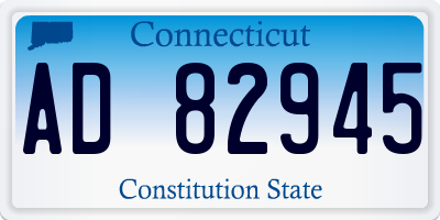 CT license plate AD82945