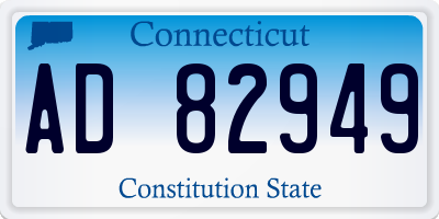 CT license plate AD82949
