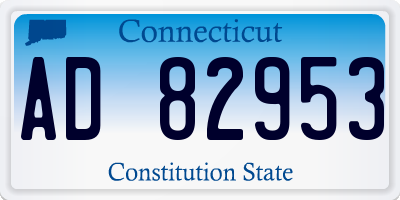 CT license plate AD82953