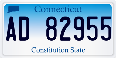 CT license plate AD82955