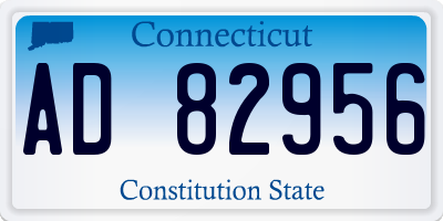 CT license plate AD82956