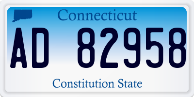CT license plate AD82958
