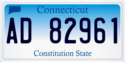 CT license plate AD82961