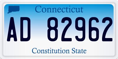 CT license plate AD82962