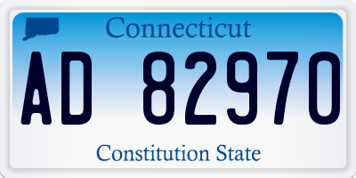 CT license plate AD82970