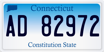 CT license plate AD82972