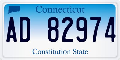 CT license plate AD82974