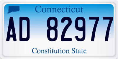 CT license plate AD82977