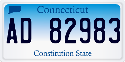 CT license plate AD82983