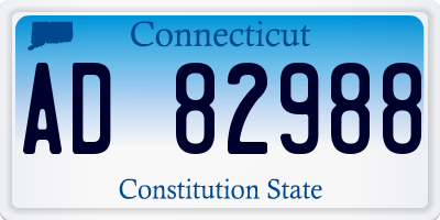 CT license plate AD82988