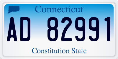CT license plate AD82991