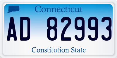 CT license plate AD82993