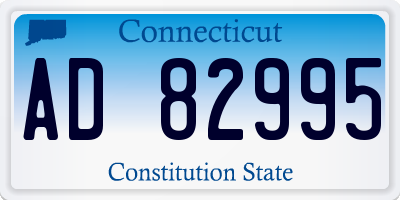 CT license plate AD82995