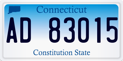 CT license plate AD83015
