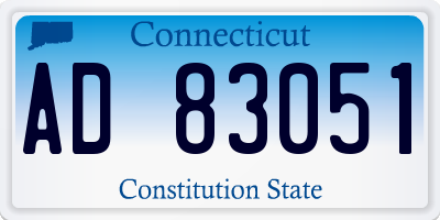 CT license plate AD83051