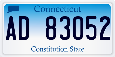 CT license plate AD83052