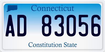 CT license plate AD83056
